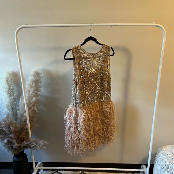 ASOS Cutwork Sequin Mini Dress (Flapper Dress) - Picture 2 of 6